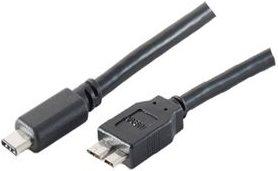 Cavo SHIVERPEAKS BASIC-S USB 3.0, connettore p plug-b 1.0 m, 3,1 C Plug-3.0 Micro B Connettore, standard: pezzo USB3.0-1 (BS771