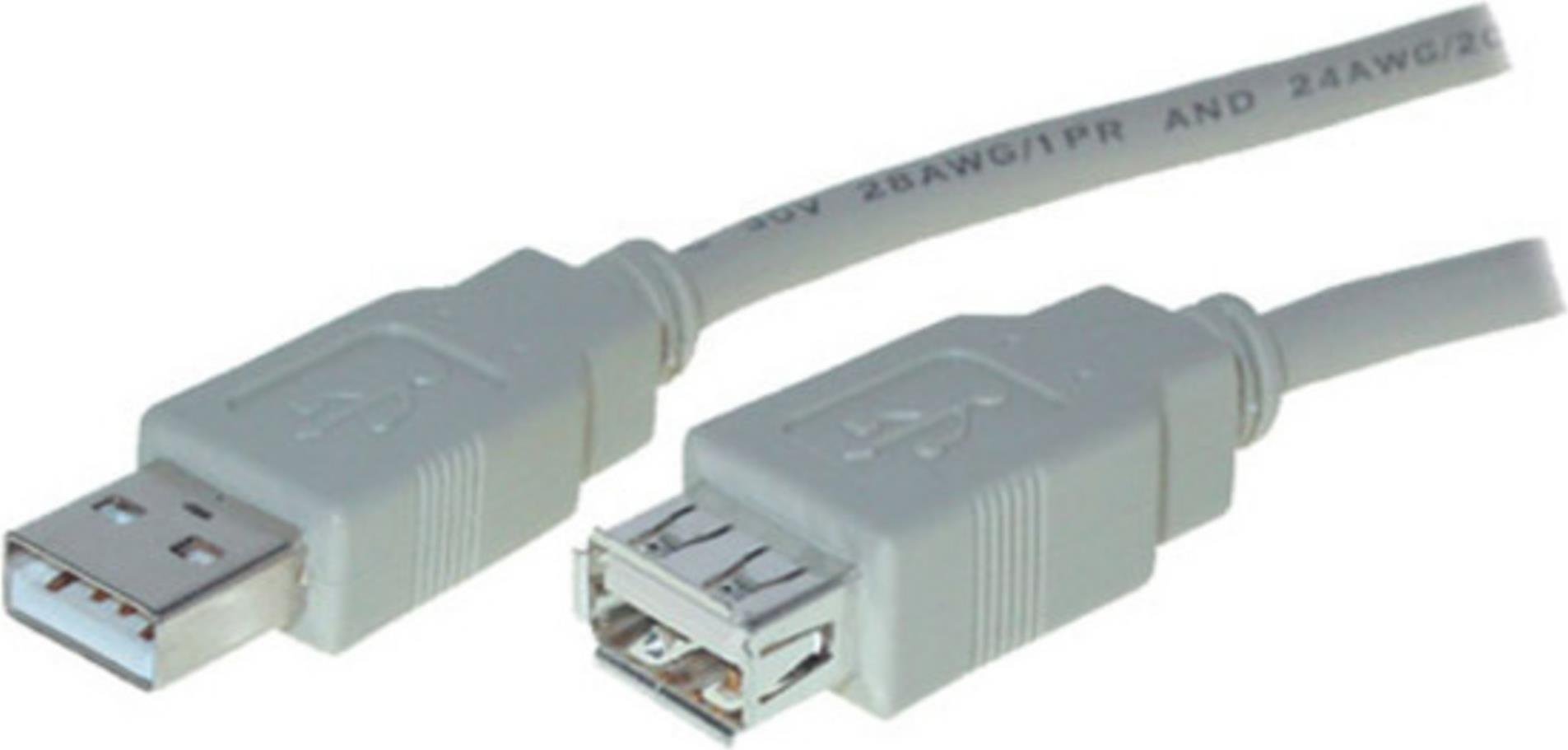 shiverpeaks USB A/USB A M/F 03 m Cavo USB 03 m USB 2.0 grigio (77121)