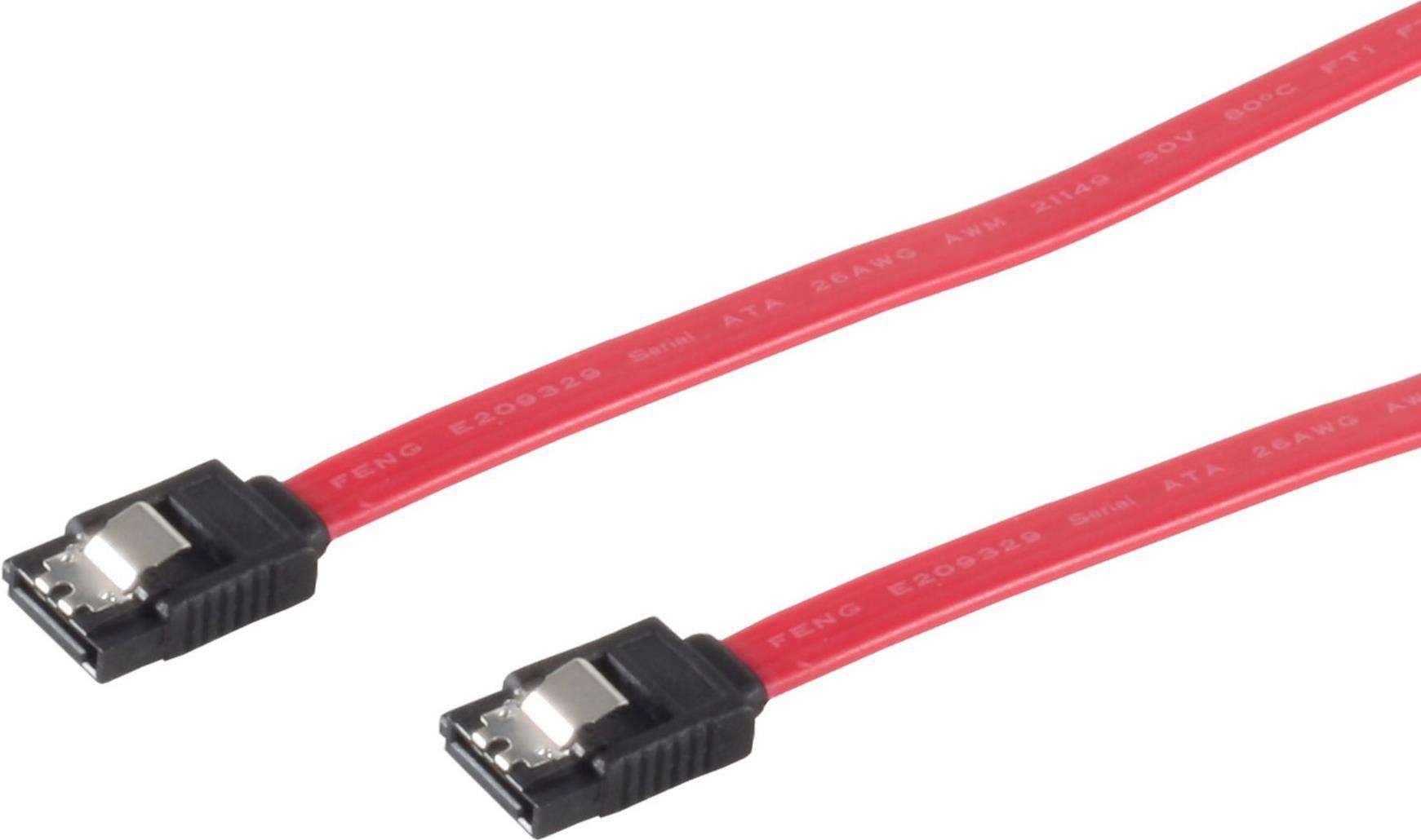 Cavo di collegamento da 3GB/s di SATA, clip in metallo, rosso, 0,3 m