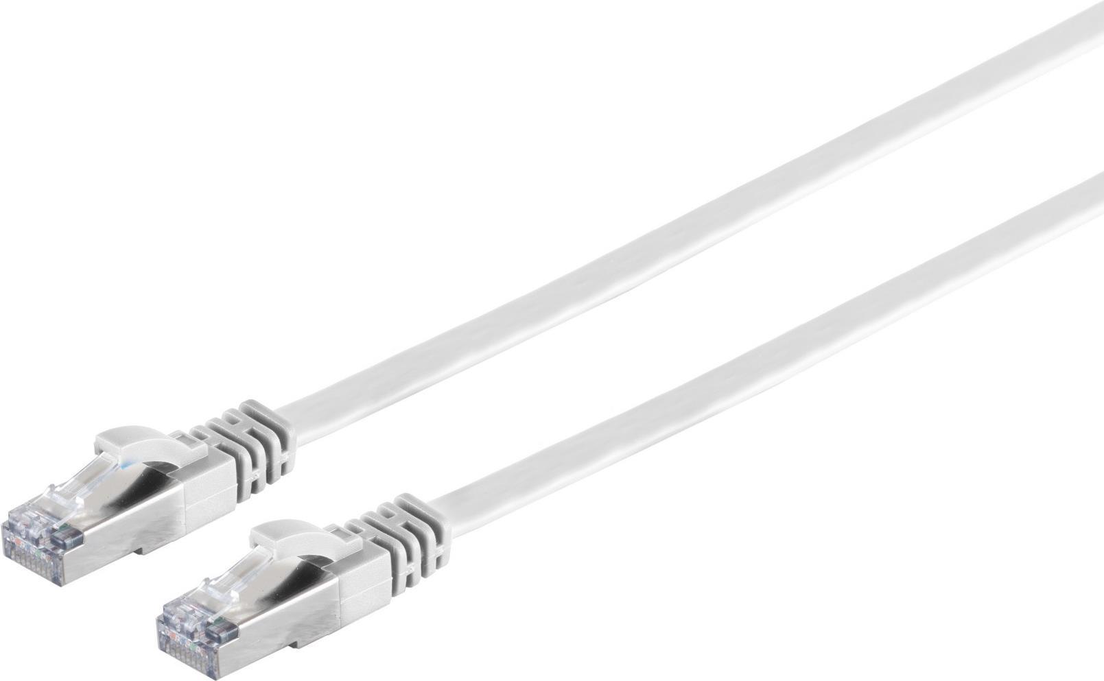 Cavo piatto S/CONN RJ45 con cavo grezzo Cat.7 slim 1m bianco (75511-SLW)