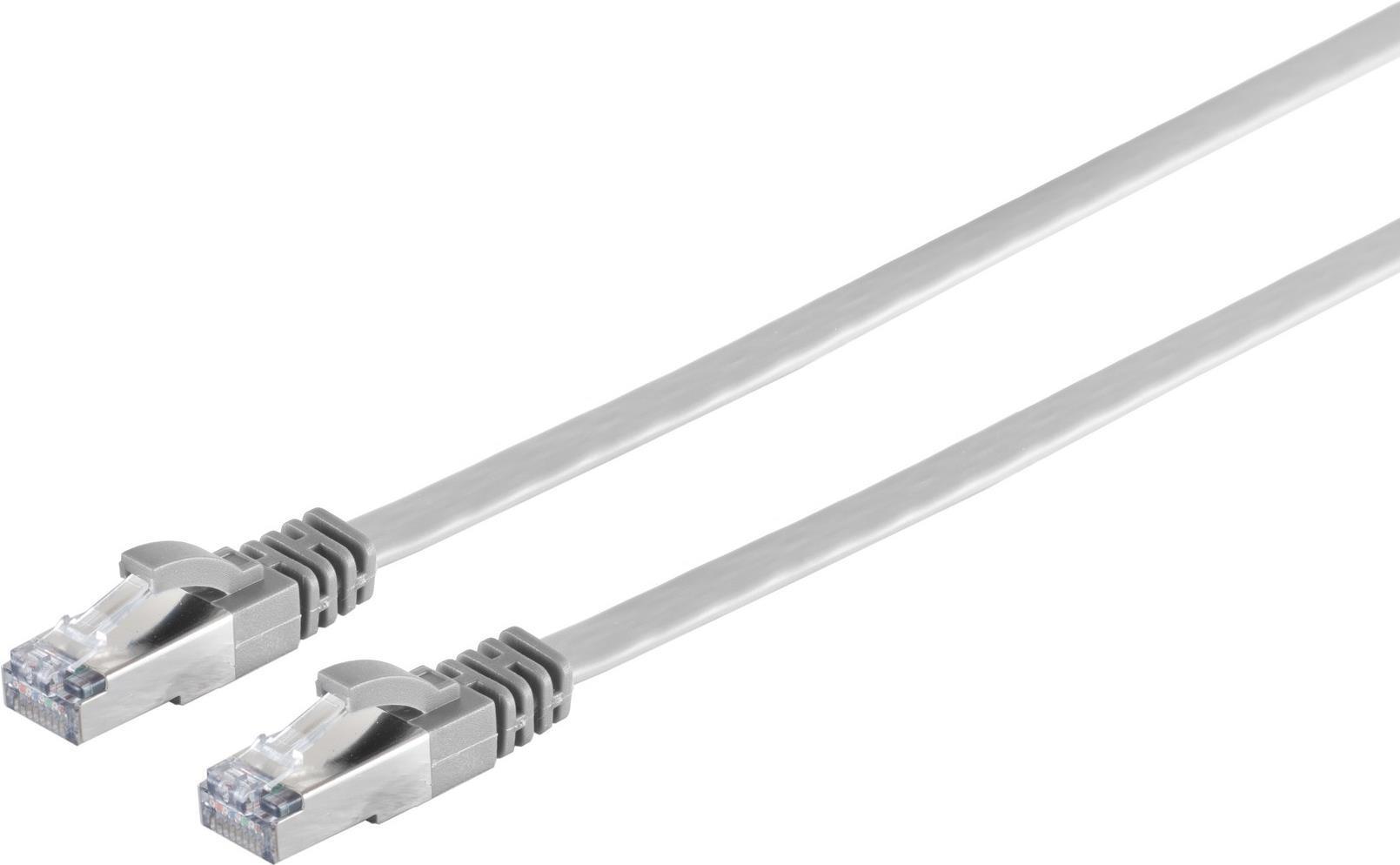 Cavo patch ultra piatto Helos U/FTP CAT 6A slim grigio 20 m slimline cavo patch piatto a nastro schermato cavo particolarmente