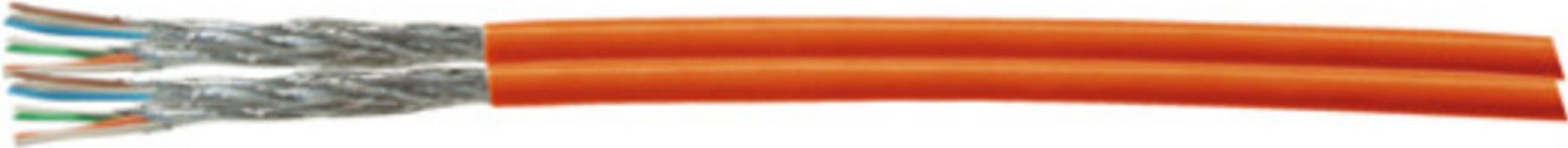 Cavo di installazione Helos Duplex, Cat 7, S/FTP, PiMF, LSZH, arancione, anello da 100 m