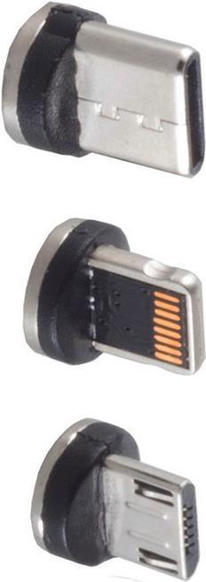 shiverpeaks BS14-19003 connettore cavo USB Micro-B - USB-C - 8 pin nero - argento (BS14-19003)
