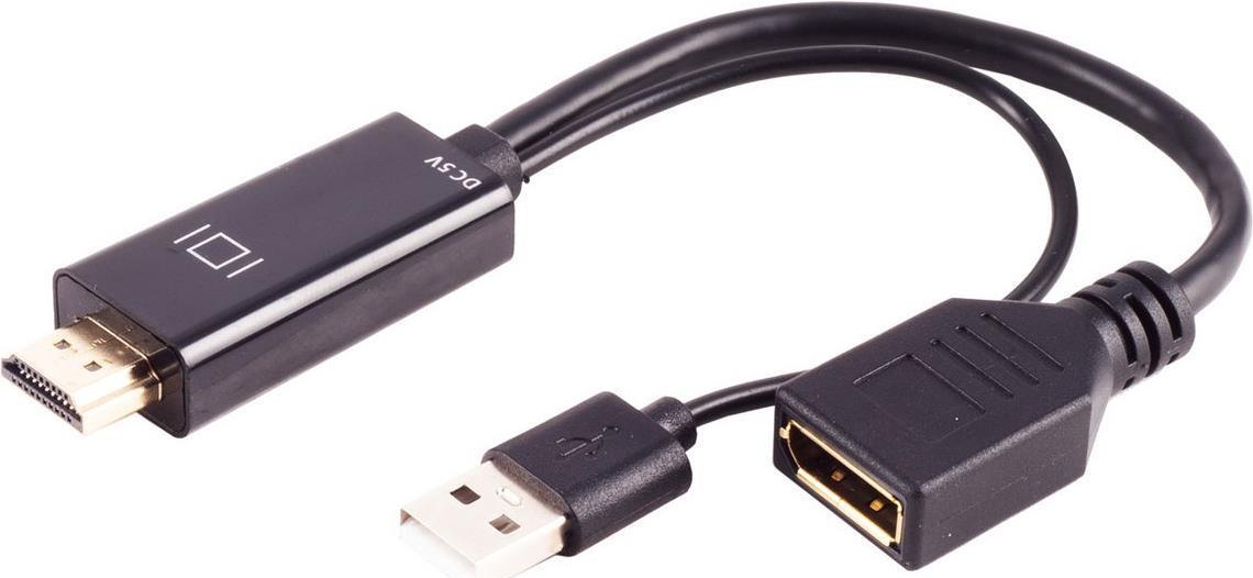 BASIC-S-Adapter-HDMI-A Femmina a DisplayPort maschio 4K60Hz 20cm-Adattatore-D