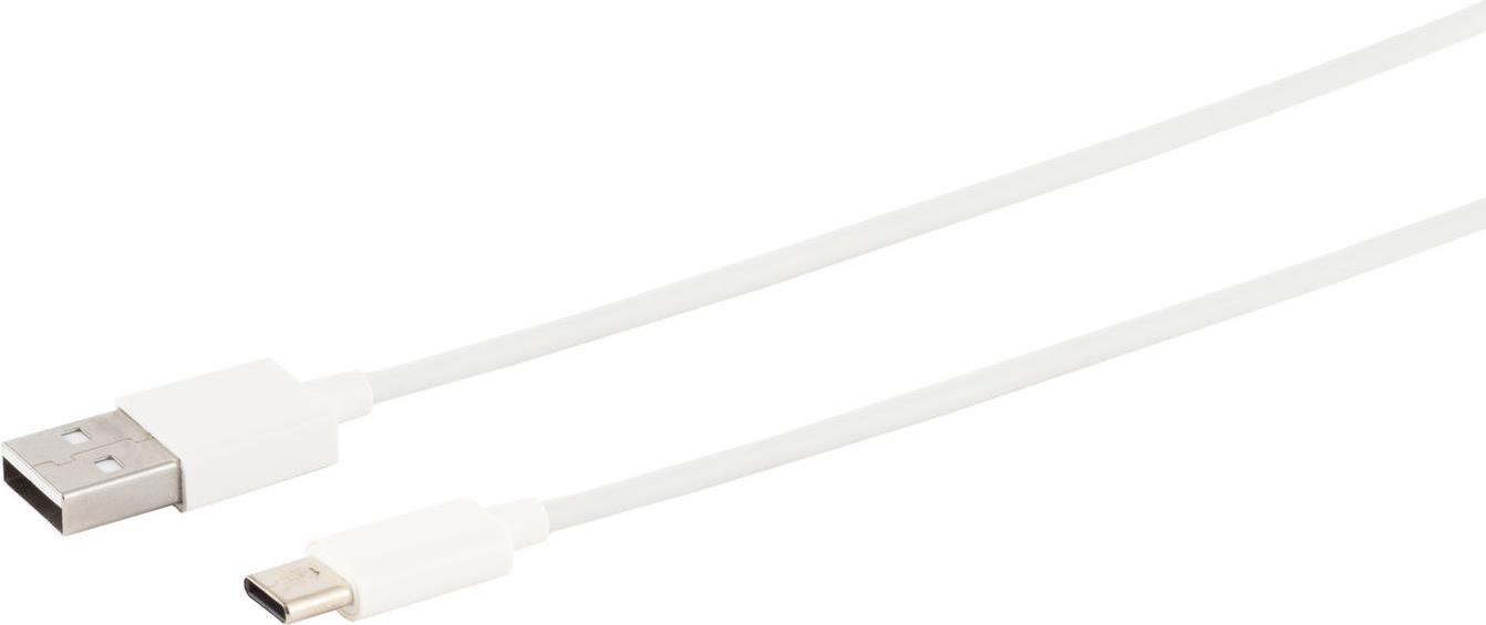 USB-A charging cable, USB-C, 2.0, ABS,