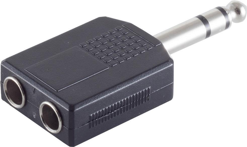 Adattatore di connettività massima ShiverPeaks S/CONN spina jack stereo da 63 mm a 2 connettori jack stereo da 63 mm (57072)