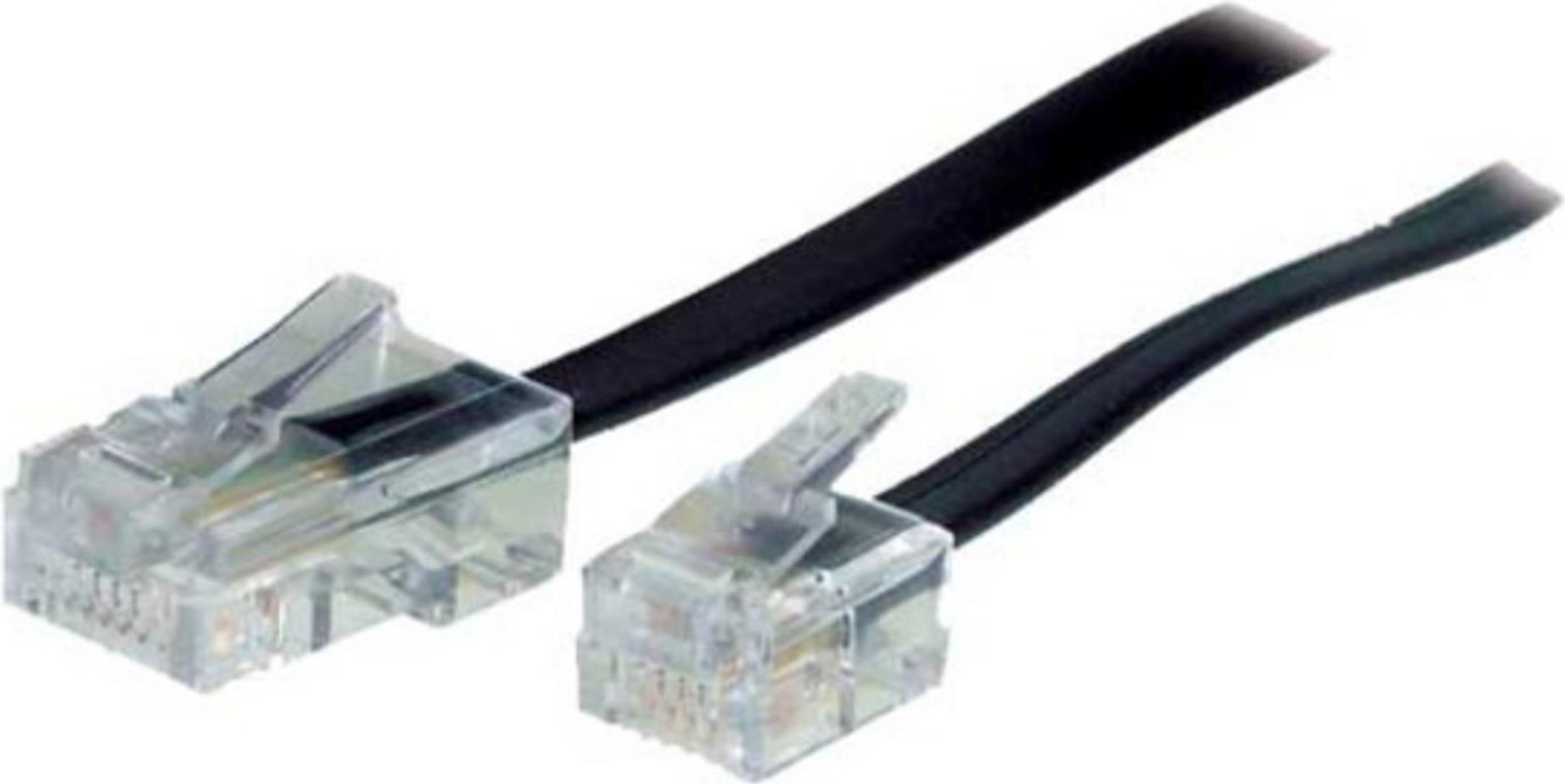 â€¢ RJ11 Stecker(6/4)/RJ45 Stecker(8/4) â€¢ 1:1 geschaltet