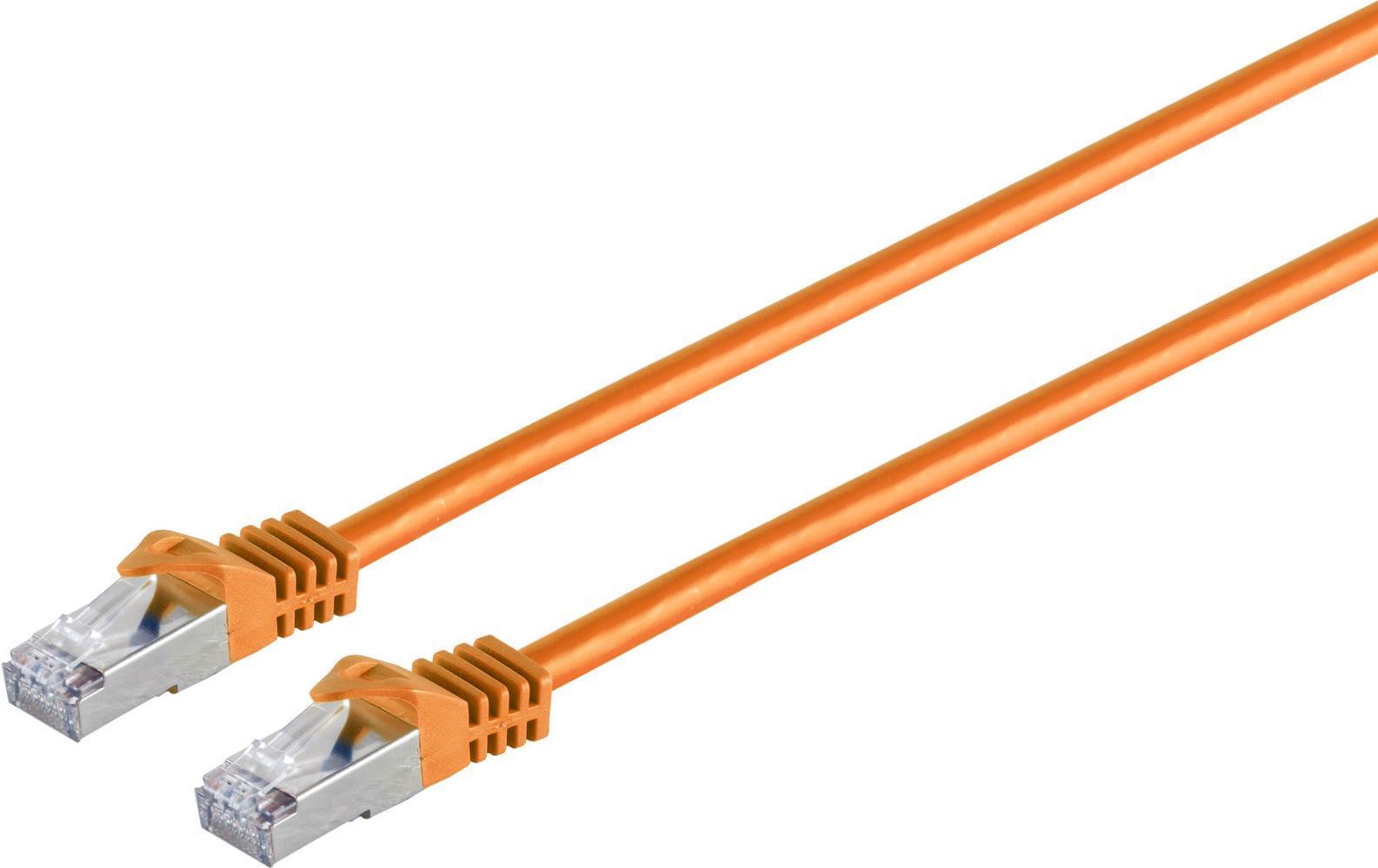 Cavo patch S/FTP Cat 7 arancione 0,25 m