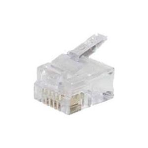 shiverpeaks Spina modulare BASIC-S RJ12 non schermata per cavo tondo 6 pin 6 contatti occupati placcato oro - 1 pezzo (BS72050-