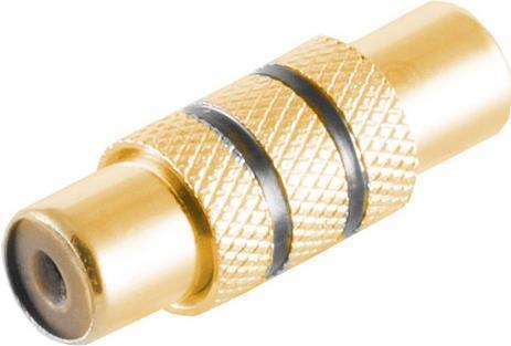adattatore shiverpeaks -BASIC-S accoppiamento RCA a accoppiamento RCA metallo contatti placcati oro nero (BS57040-MGS)