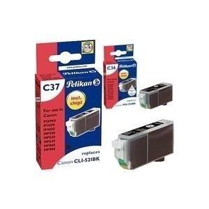 Pelikan C36 + C37 - Cartuccia della stampante (sostituisce Canon PGI -520bk, Canon CLI -521BK) - 2 x nero - per canon pixma ip3