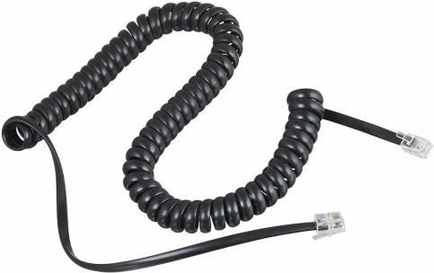 Auerswald 55059 cavo telefonico 2 m Nero (AUERSWALD Spiralkabel fÃÂ¼r COMfortel u)