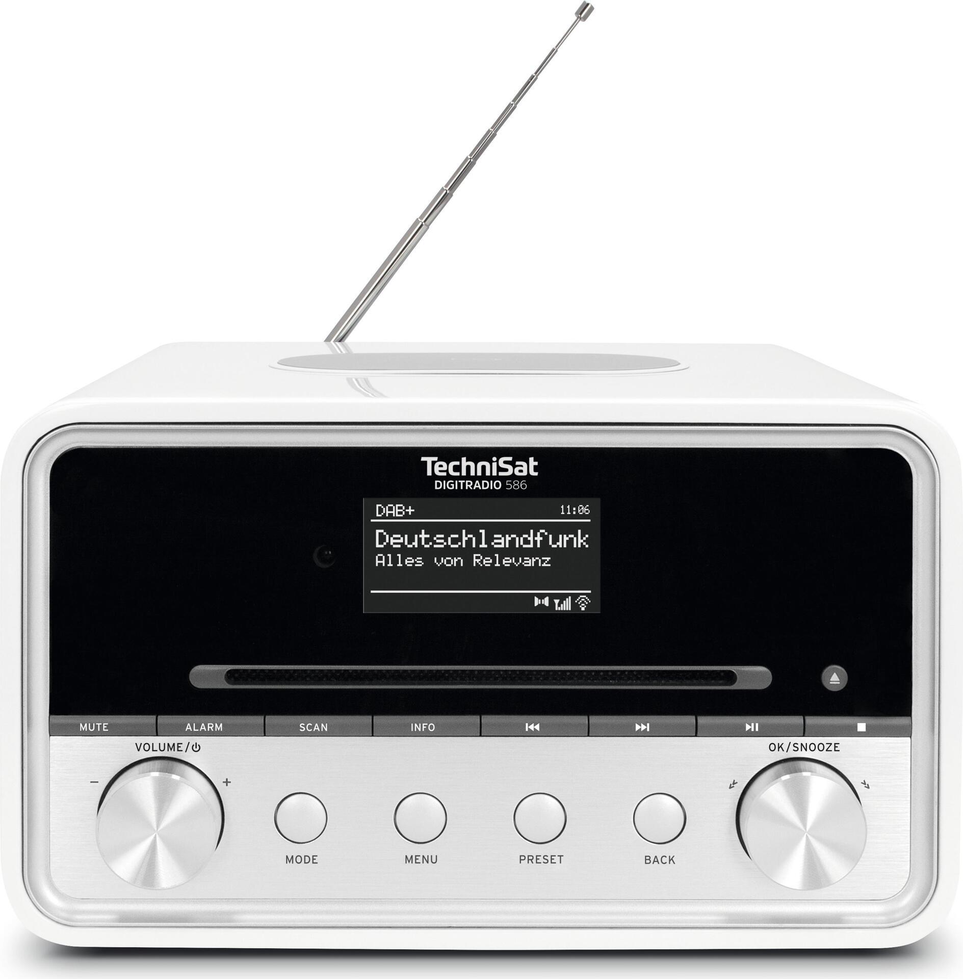 DIGITRADIO 586 bianco/argento, WLAN, Bluetooth, CD