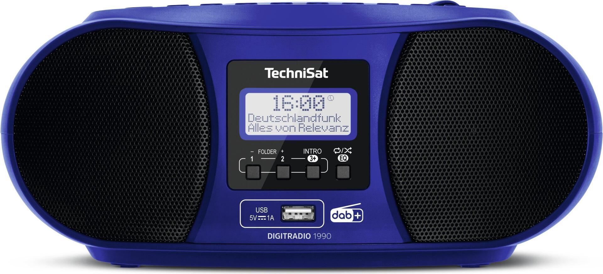 Technisat 0002/3952 Digitradio 1990, stereo boombox, blu