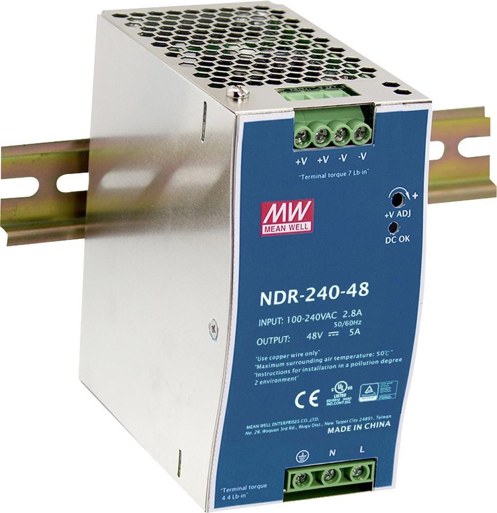 Alimentatore su guida DIN 48 V 50 A 240 W Mean Well Produttore EFB-Elektronik (NDR-240-48)