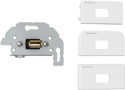Kindermann 7456-522 Pannello di connessione USB 2.0 (tipo A) con cavo c/RAL 9010 (7456000522)