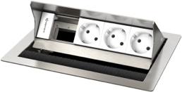 Kindermann Cableport Standard² 4 -fold - Case Socket - Surface Bunchy - può essere assemblato - Alimentazione di tensione x 3