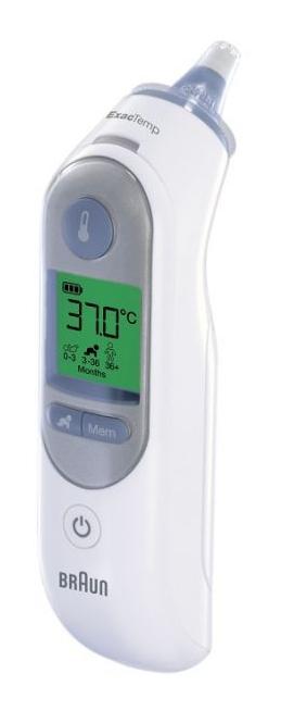 Braun ThermoScan 7 Rilevazione da remoto Bianco Orecchio