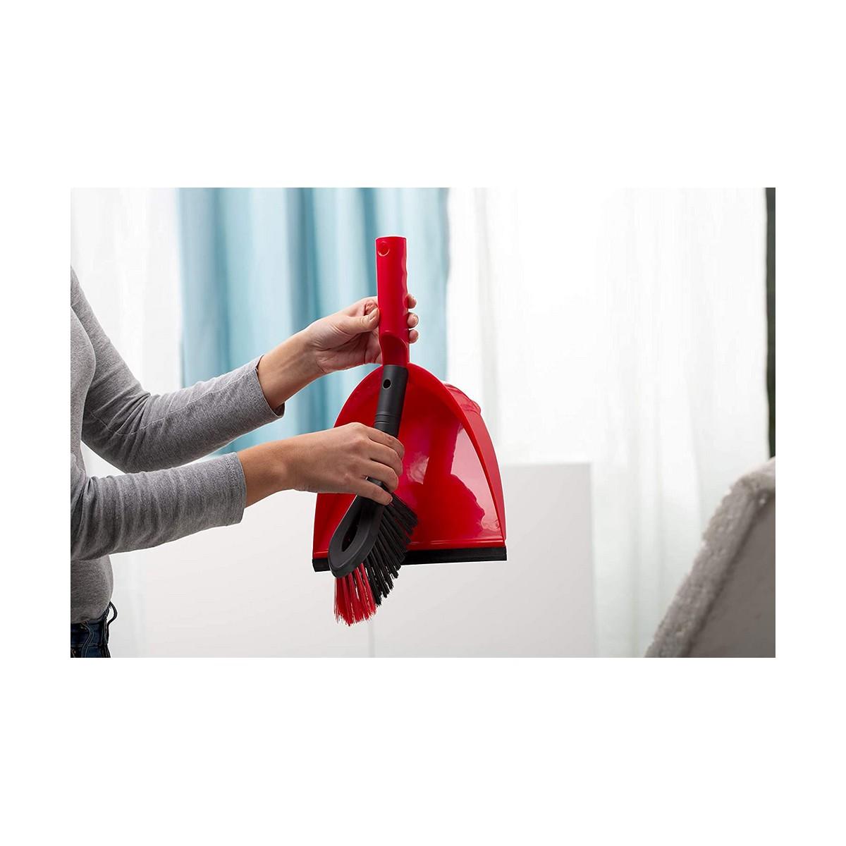 Set di Pulizia Scopa e Paletta Vileda Rosso Plastica