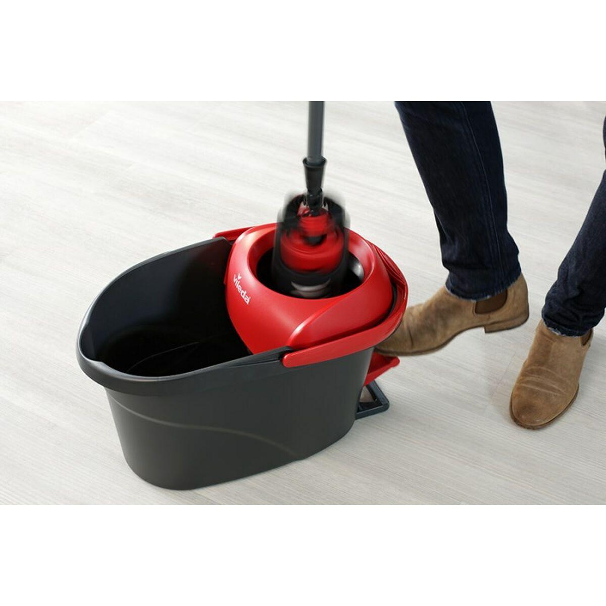 Vileda Ultramat Turbo XL Mop Secco&umido Microfibra Nero Rosso