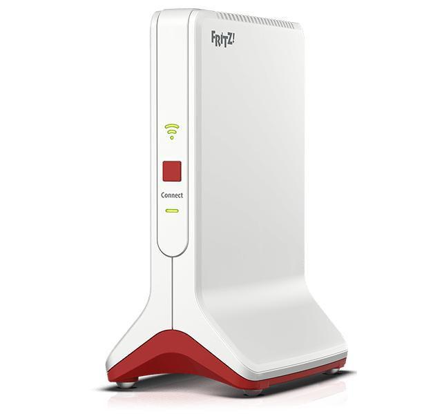 FRITZ!Repeater 6000 router wireless Ethernet Banda tripla [2.4 GHz/5 GHz/5 GHz] Rosso, Bianco (AVM FRITZ! Repeater 6000 - WiFi-