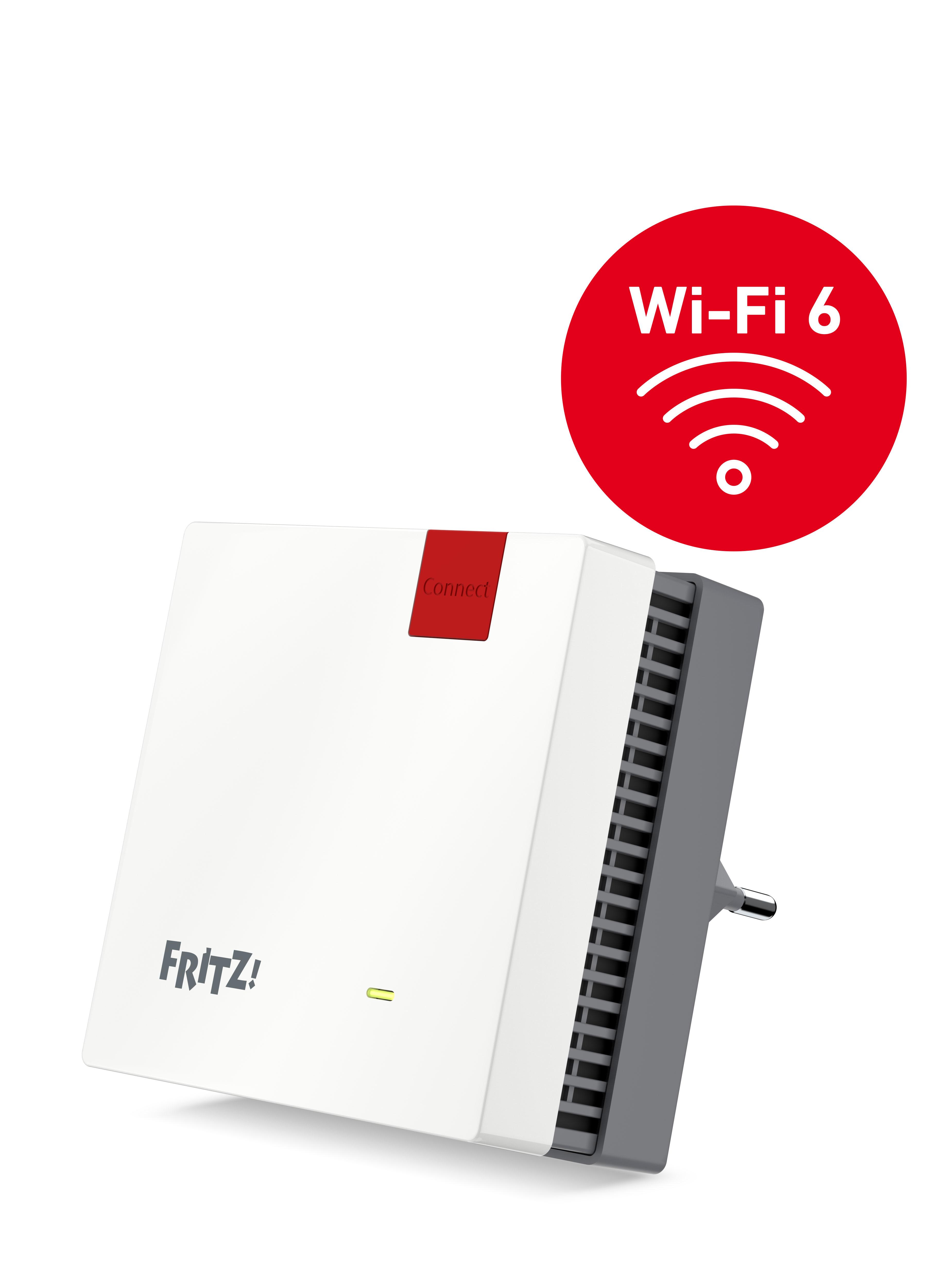 FRITZ!Repeater 1200 AX 3000 Mbit/s Collegamento ethernet LAN Wi-Fi Bianco 1 pz (FRITZ REPEATER 1200 AX - DE FACHHANDEL)