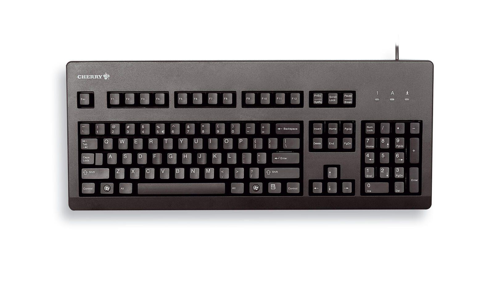 Cherry Standard PC keyboard G80-3000 USB, PS-2 USB+PS/2 QWERTY Nero (CHERRY G80-3000 BLACK - KEYBOARD PS/2 GERBLACK SWITCH) - V