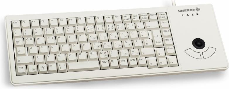 CHERRY XS Trackball tastiera USB Belga Grigio (COMPACT TRACKBALL KEYBOARD GREY - ) - Versione Tedesca