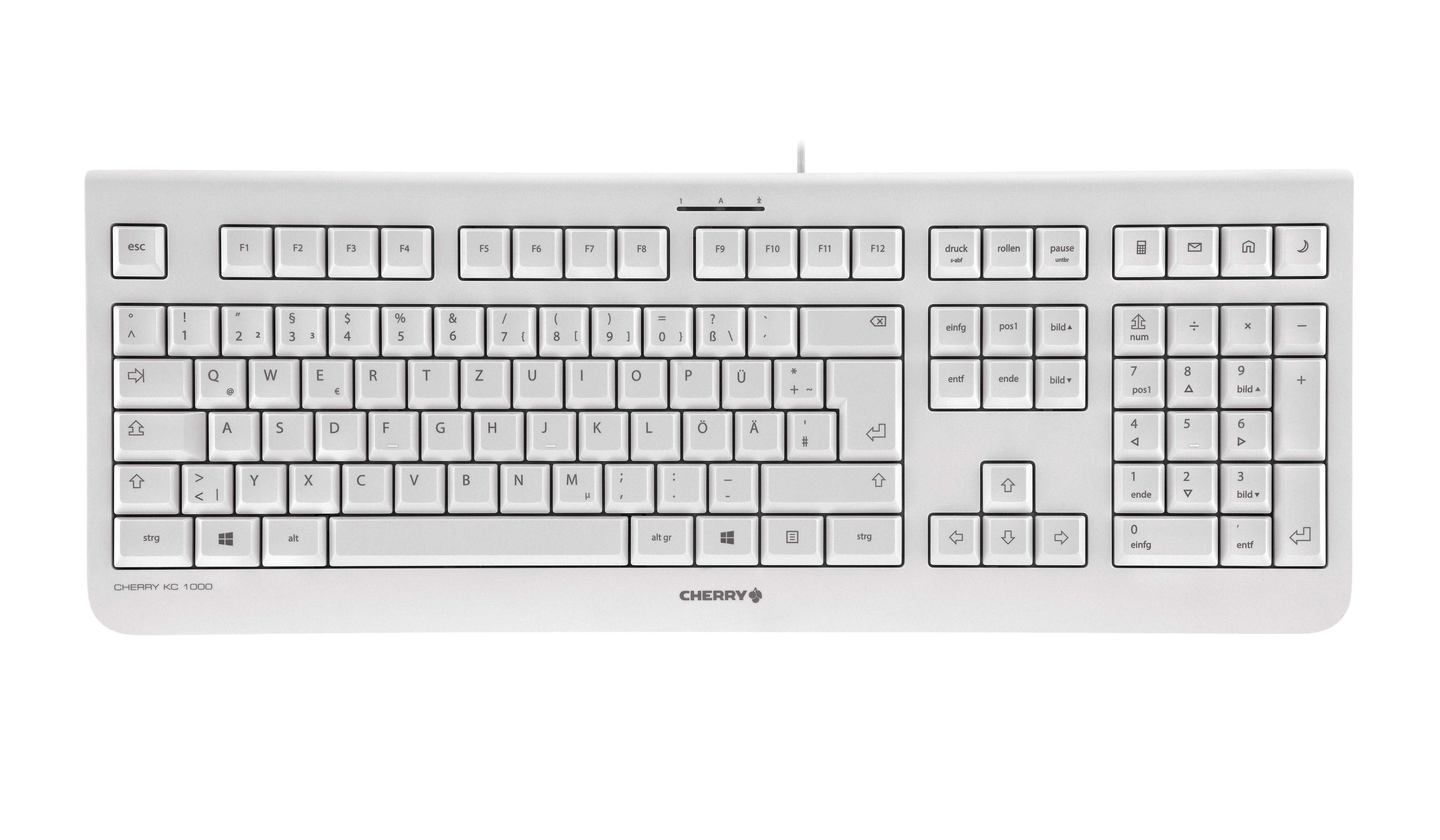 CHERRY KC 1000 tastiera Universale USB QWERTY Nordic Grigio