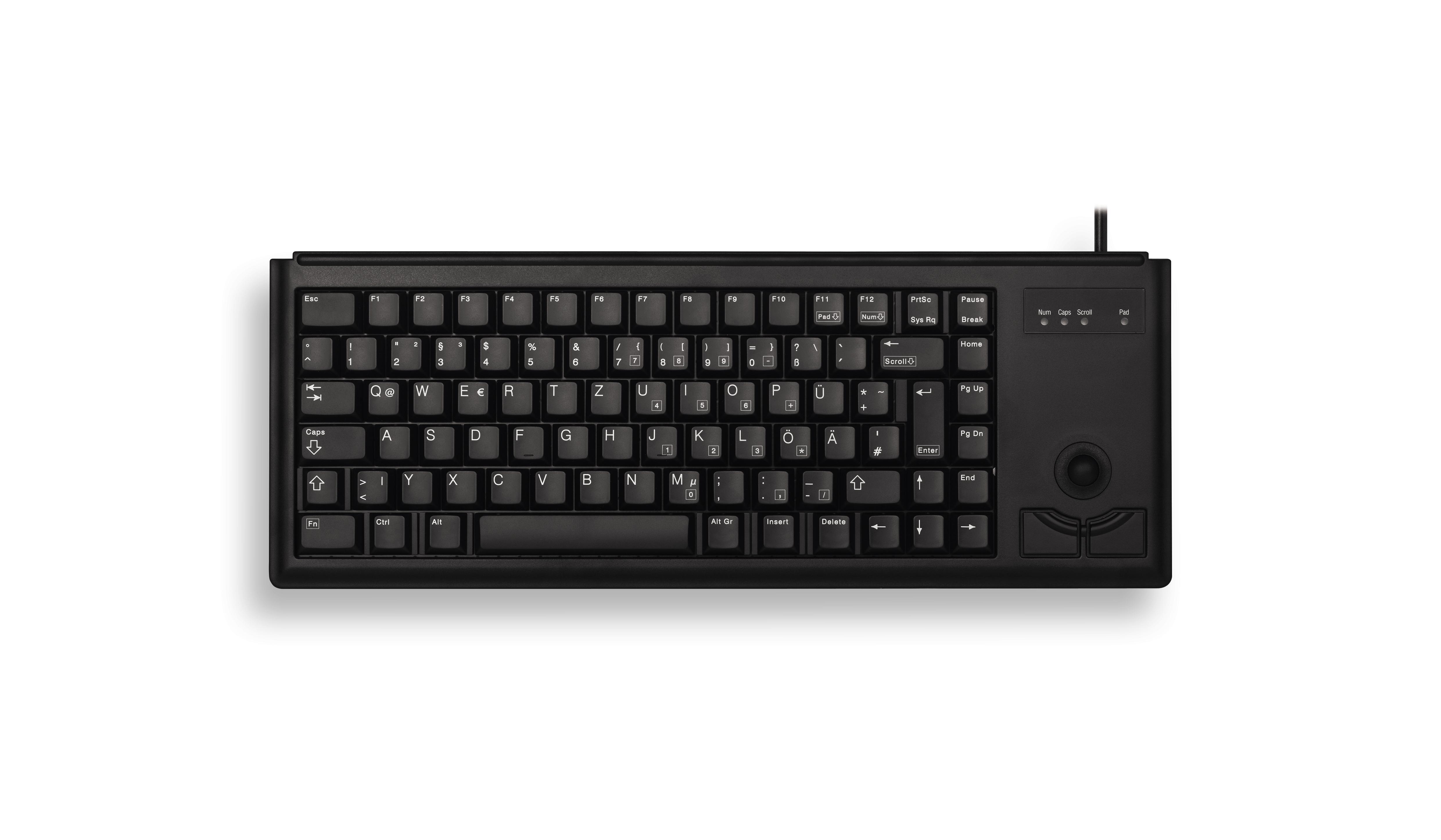 CHERRY G84-4400 tastiera USB QWERTY Nordic Nero (CHERRY G84-4400 BLACK - KEYBOARD USB TRACKBALL) - Versione Tedesca