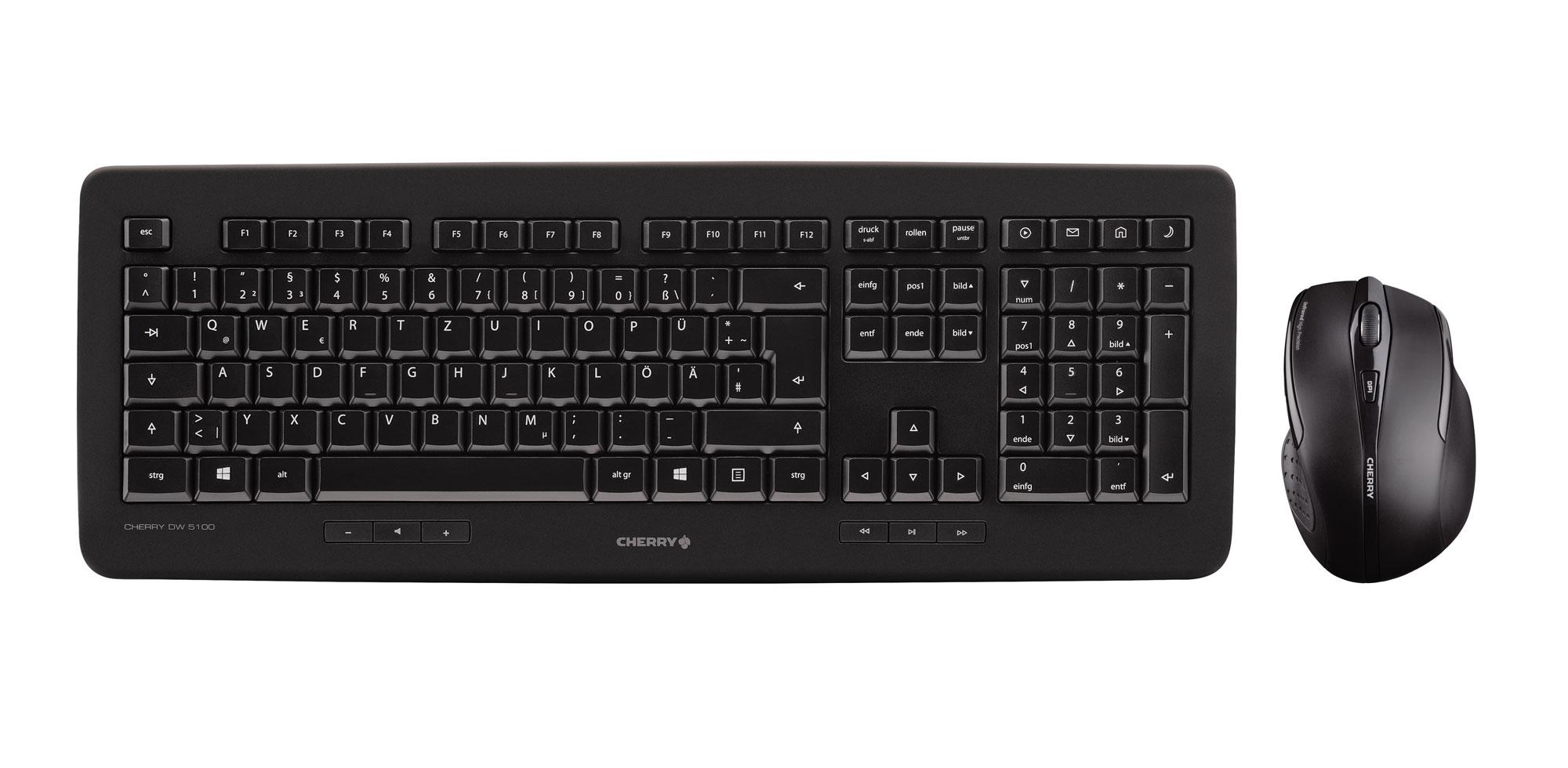 CHERRY DW 5100 tastiera Mouse incluso RF Wireless Svizzere Nero