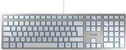 KC 6000 SLIM FOR MAC - Keyboard - Corded - QWERTY - Silver/White