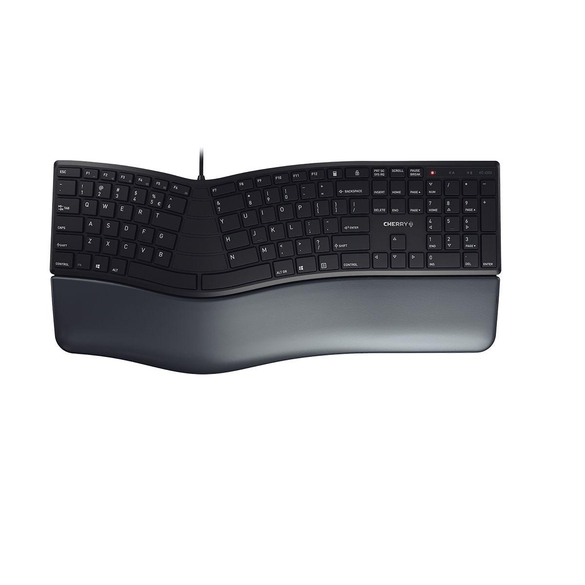 KC 4500 ERGO - Keyboard - Corded - QWERTY - Black