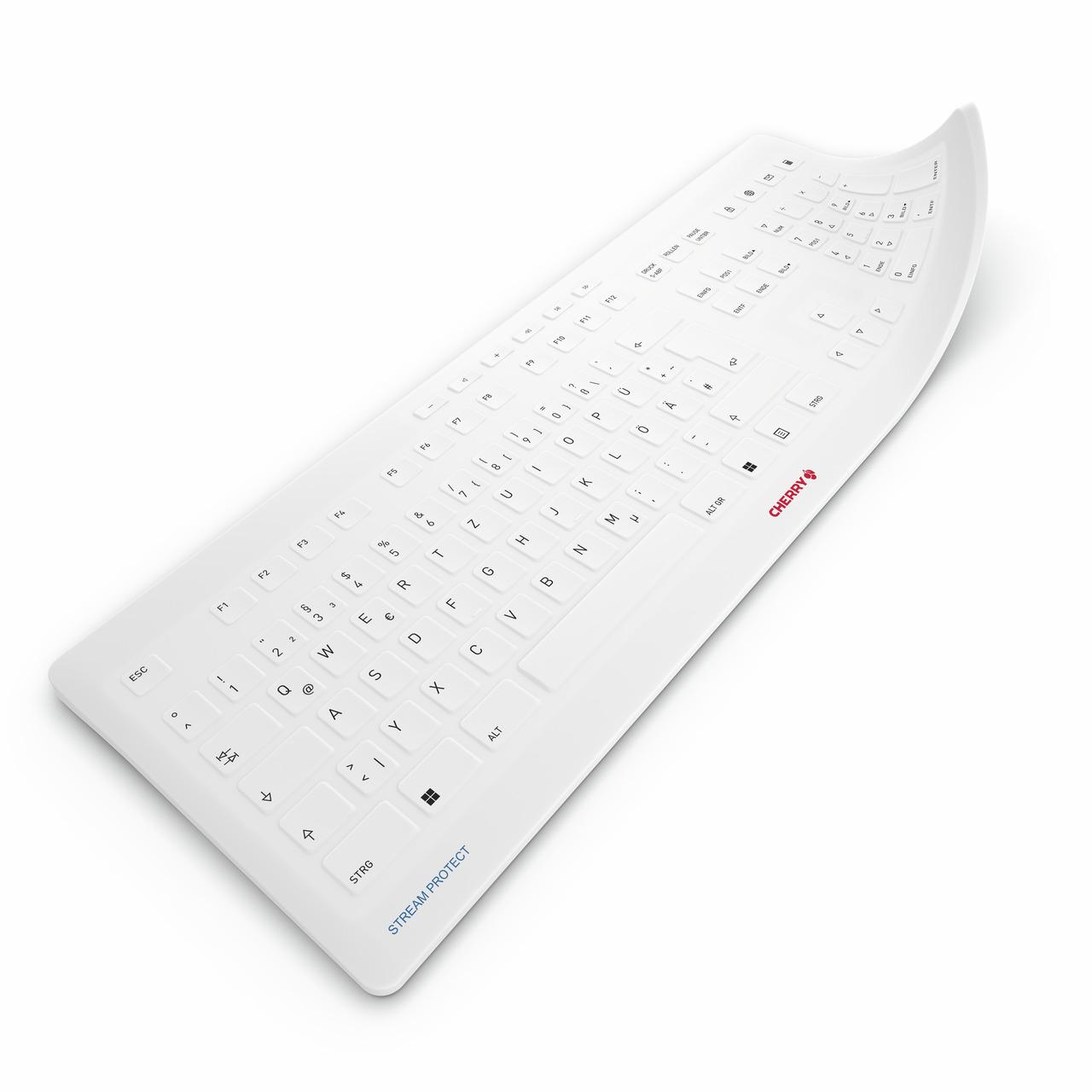 CHERRY 61510017 accessorio del dispositivo di ingresso Protezione per tastiera (CHERRY Slipcover STREAM PROTECT MEMBRANE white
