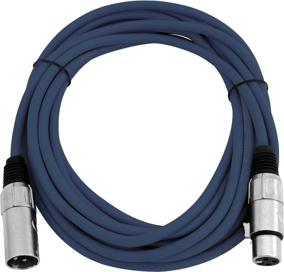 Omnitronic 3022010N XLR Colleging Cavo [1x XLR Plug 3 Poly-1x XLR Socket 3 Poly] 5,00 m blu (3022010N)