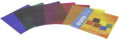 Foglio di fogli di colore eurolite 6 set rosso, blu, verde, giallo, viola, viola adatto per (tecnologia stage) par 36, par-56 (