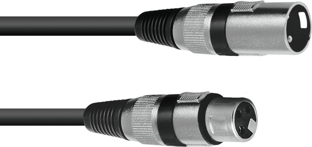 Omnitronic 30220400 XLR Cavo di collegamento [1x XLR Plug 3 Poly-1x XLR Socket 3 Poly] 0,50 M nero (30220400)