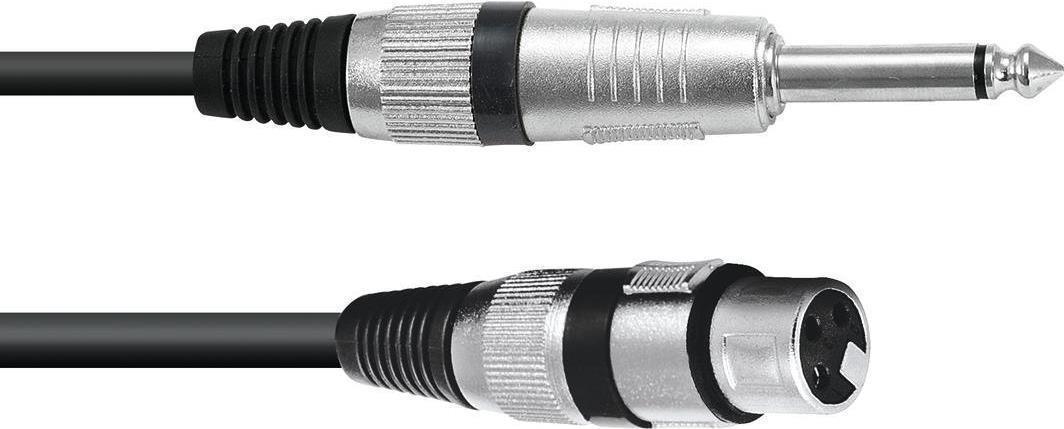 Omnitronic 3022516L Cavo adattatore XLR [1x XLR Socket 3 Poly - 1x Jack Plug 6,3 mm (Mono)] 0,90 M nero (3022516L)