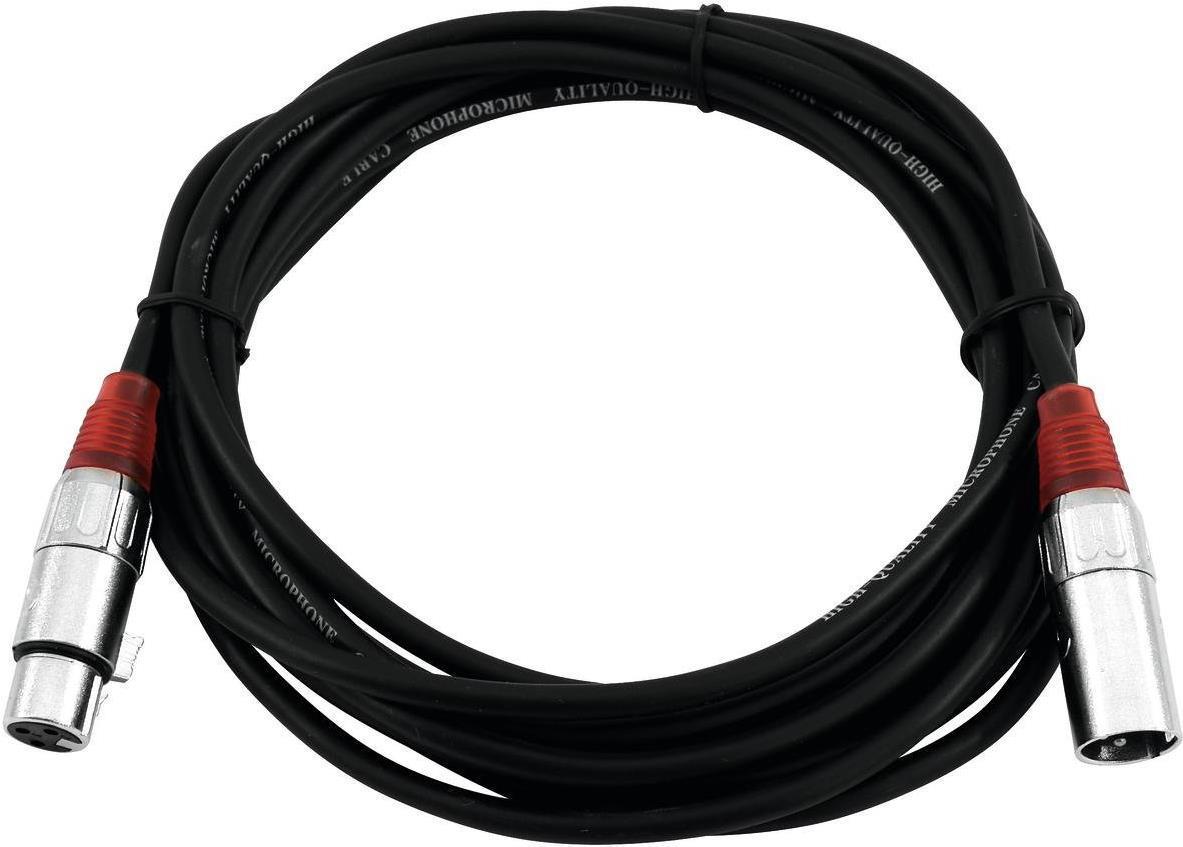 Omnitronic 3022050R XLR Colleging Cavo [1x XLR Plug 3 Poly-1x XLR Socket 3 Poly] 5,00 m Nero (3022050R)