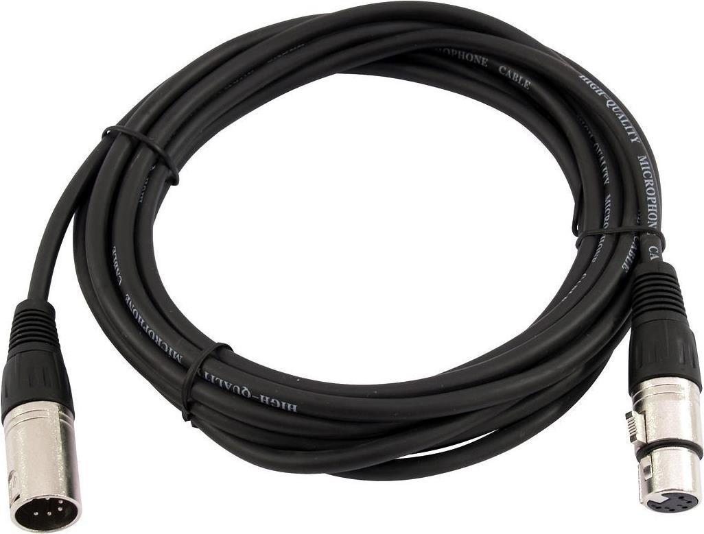 Omnitronic 30220769 XLR Cavo di collegamento [1x XLR Plug 5 Poly-1x XLR Socket 5 Poly] 5,00 m Nero (30220769)