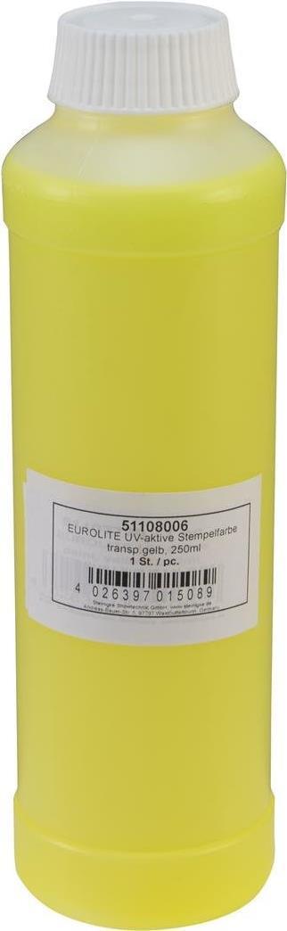 Eurolite Black Light, UV Light Coloded UV-Active Stamp Paint, Trans. Giallo, 250 ml 51108006 Giallo trasparente 1 St. (51108006)