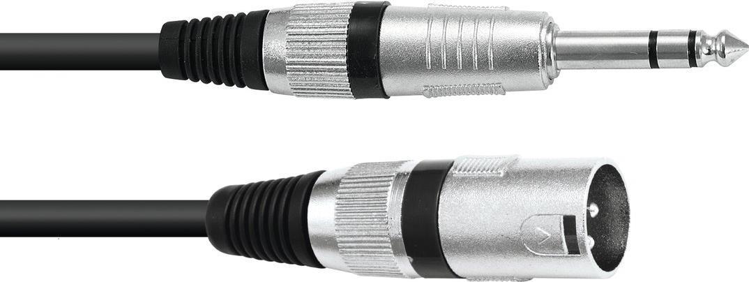 Omnitronic 30225195 XLR Adattatore Cavo 1x XLR Plug 3 Poly - 1x Jack Plug 63 mm (stereo) 090 m nero (30225195)
