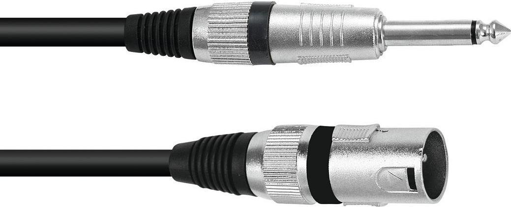 Omnitronic 3022519b Cavo adattatore XLR [1x XLR Plug 3 Poly - 1x Jack Plug 6,3 mm (Mono)] 2,00 M nero (3022519B)