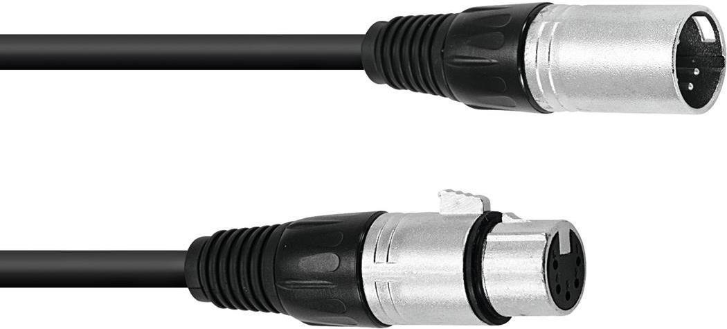 Omnitronic 30220761 XLR Cavo di collegamento [1x XLR Plug 5 Poly-1X XLR Socket 5 Poly] 0,50 M nero (30220761)