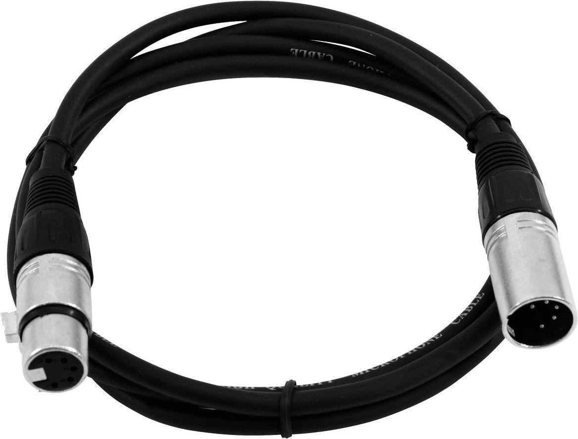 Omnitronic 30220763 XLR Cavo di collegamento [1x XLR Plug 5 Poly-1x XLR Socket 5 Poly] 1,00 M nero (30220763)