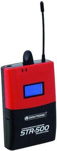 Omnitronic STR-500 - Portatile (ricevitore bodypack) - Frequenza ultra alta (UHF) - Fisso - 863 - 865 MHz - 20 - 20000 Hz - 32
