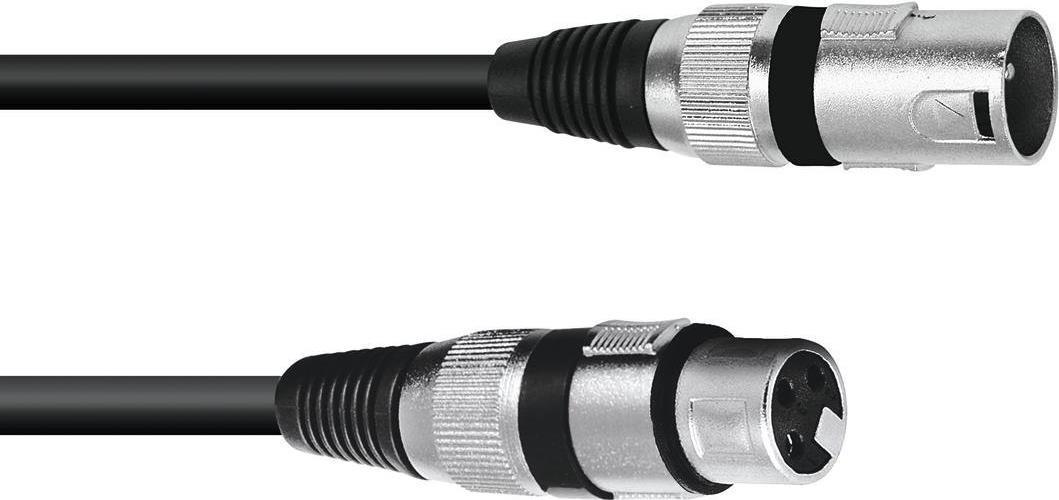 Omnitronic 3022075B XLR Cavo di collegamento [1x XLR Plug 3 Poly-1x XLR Socket 3 Poly] 0,20 M nero (3022075b)