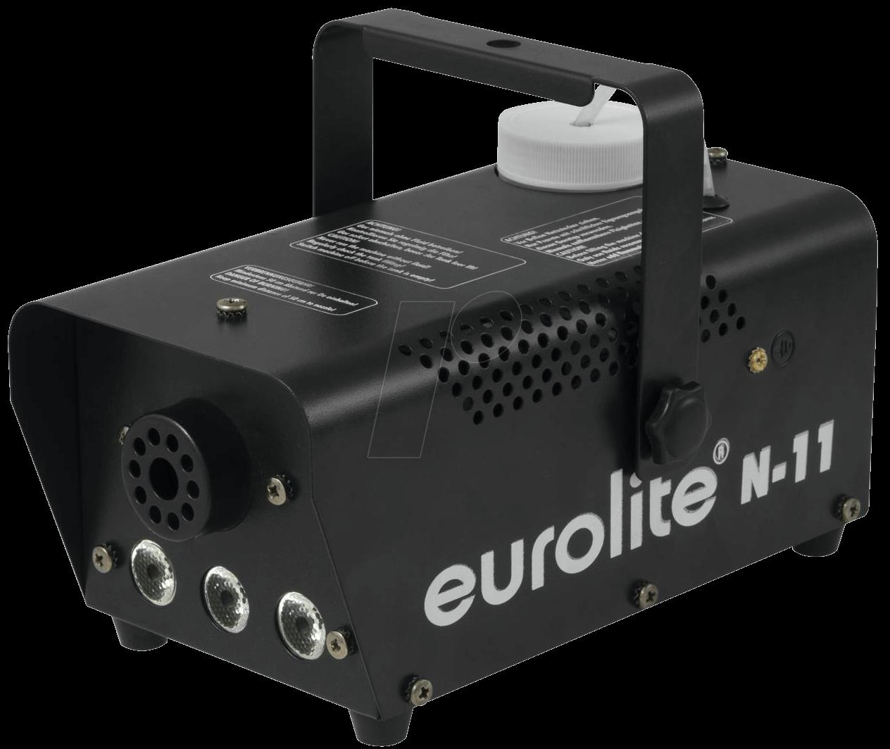 Macchina a nebbia eurolite N-11 LED Hybrid BL con effetto luminoso incluso il telecomando via cavo inclusi gli uccelli di fissa