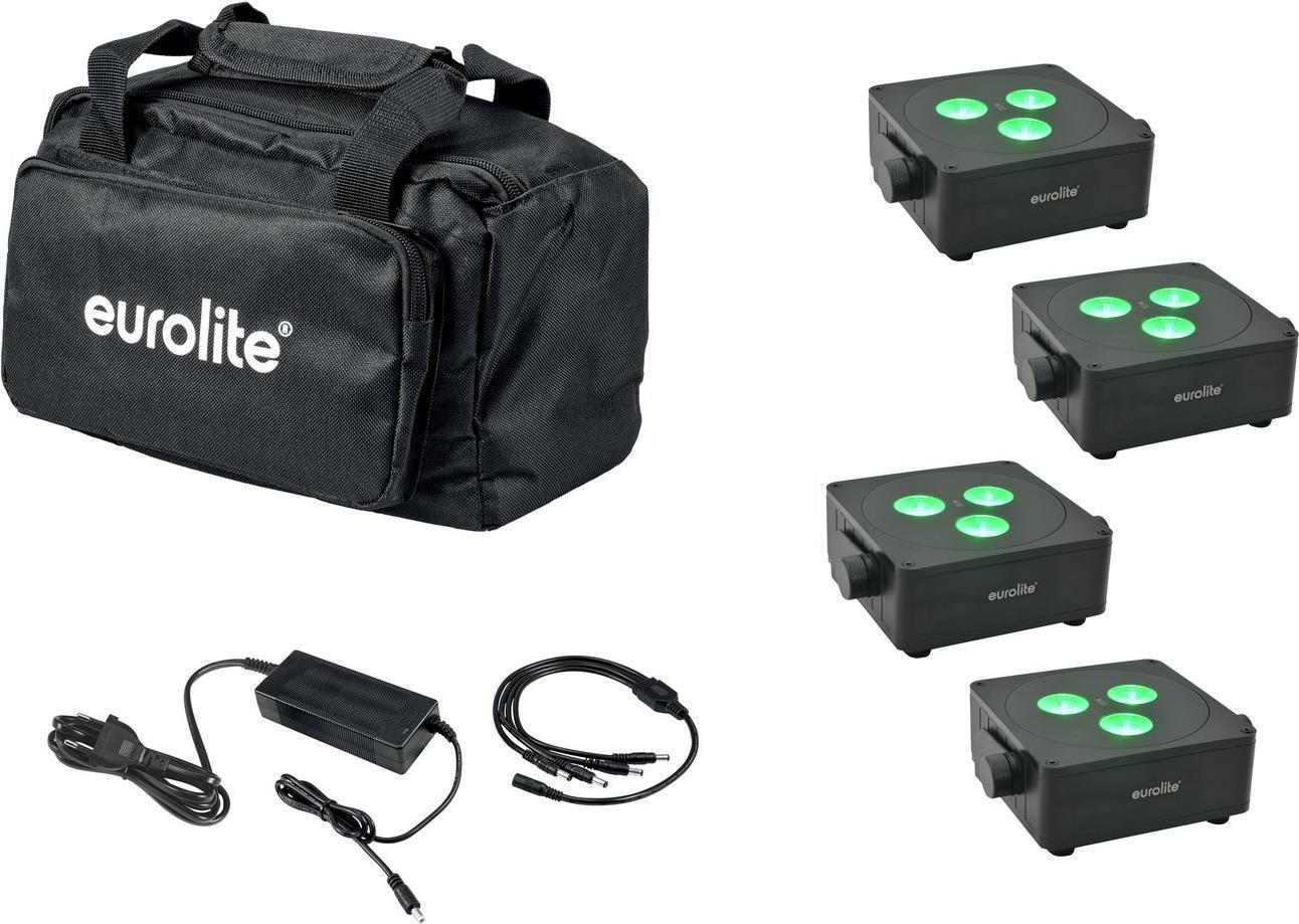 Eurolite Set 4x batteria IP Light Flat 3 SW Development Power Soft-Bag (2000860)