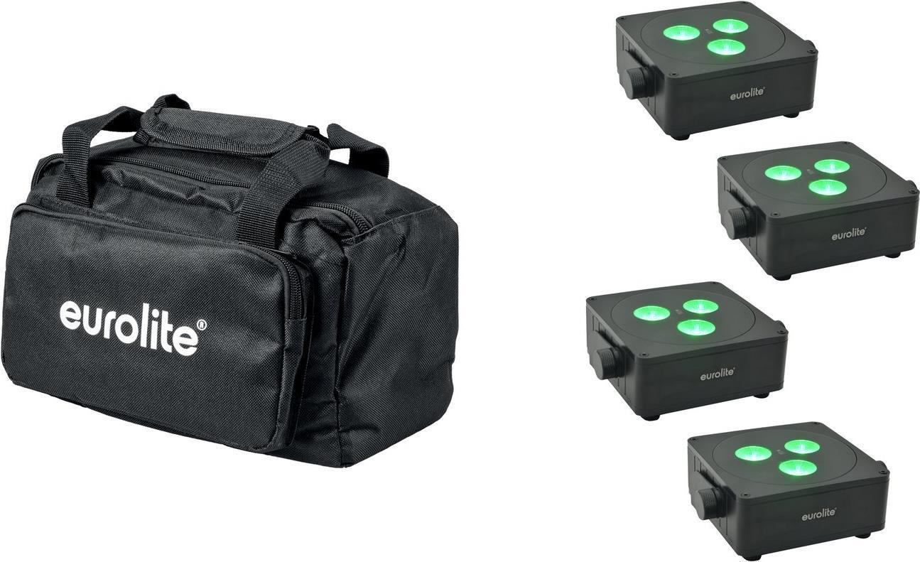 Eurolite Set 4x batteria IP Light Flat 3 SW Soft-Bag (2000861)
